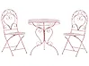 Bistro Set klappbar ALBINIA Metall Rosa