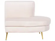 Halbrundes Sofa 4-Sitzer MOSS Samtstoff Hellbeige_851373