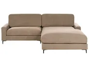 Ecksofa 3-Sitzer MALOY Stoff Braun linksseitig_971284