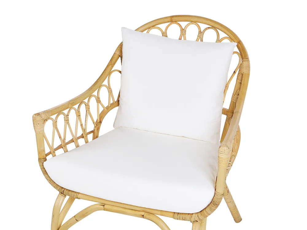 Garden Lounge Set with Table 4 Seater SIBARI Rattan Natural_803443