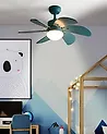 Deckenventilator mit Licht LOGAR mit Fernbedienung LED Blau