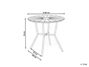 Garden Dining Table LINOSA 80 cm 80 cm Metal Black_1179409