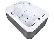 Outdoor Whirlwanne mit LED MUCURCA Grau_1081840