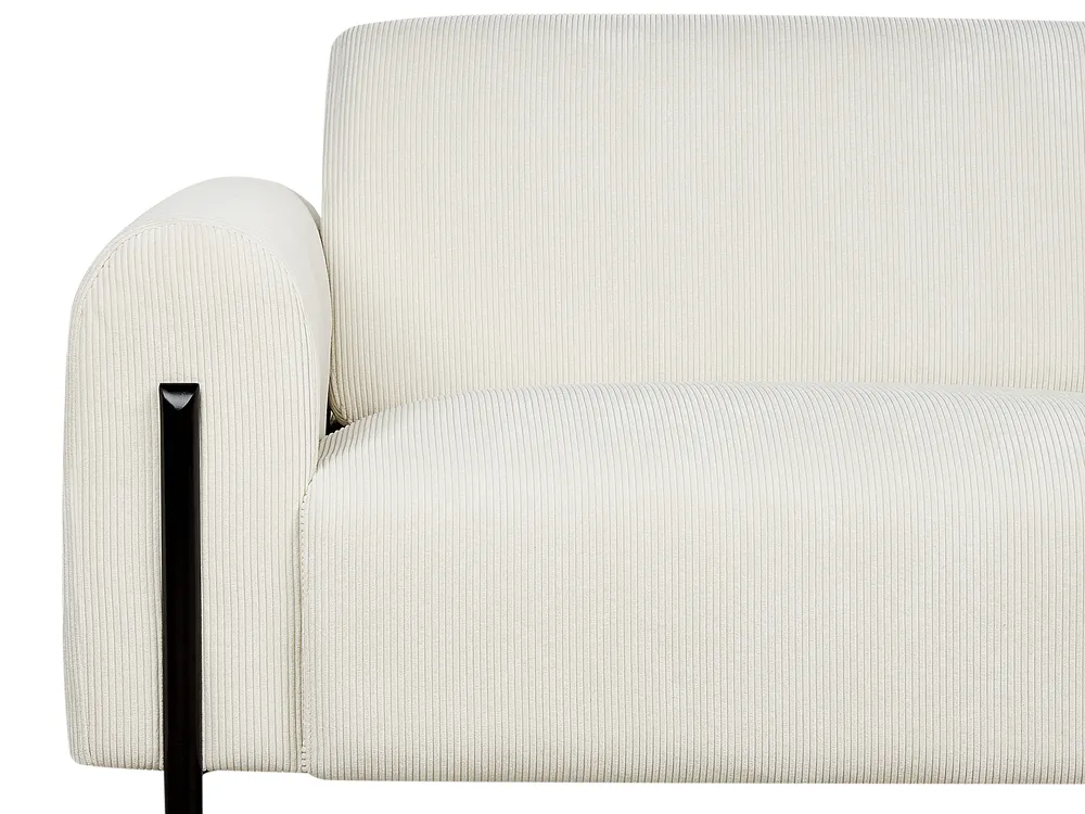 Sofa 3-Sitzer ASKIM Cord Cremeweiß_918402