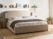 Bett mit Stauraum BERNAY Stoff Taupe 180 x 200 cm_1025744
