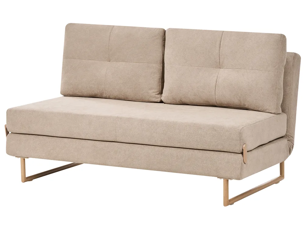 Schlafsofa 3-Sitzer JERSLEV Stoff Hellbraun_1012731