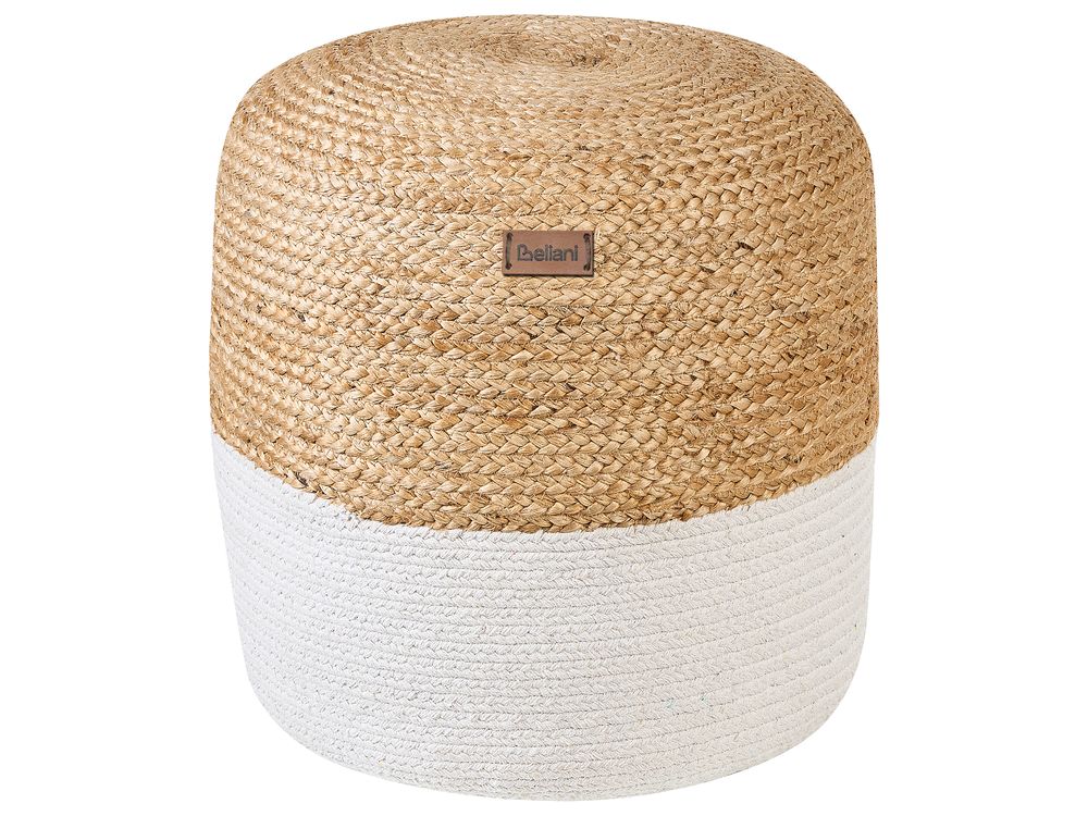 Pouf DALAMA Jute Blanc