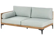 Garten Ecksofa 4-Sitzer CAVEZZO zertifiziertes Akazienholz Grau linksseitig_1035123
