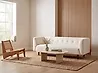 Sofa 3-Sitzer BYSKE Bouclé Cremeweiß