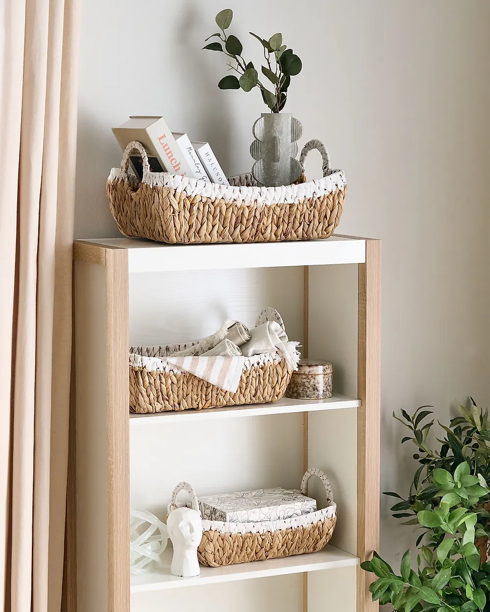 Set of 3 Baskets CAMPHA Wicker Natural_1182702