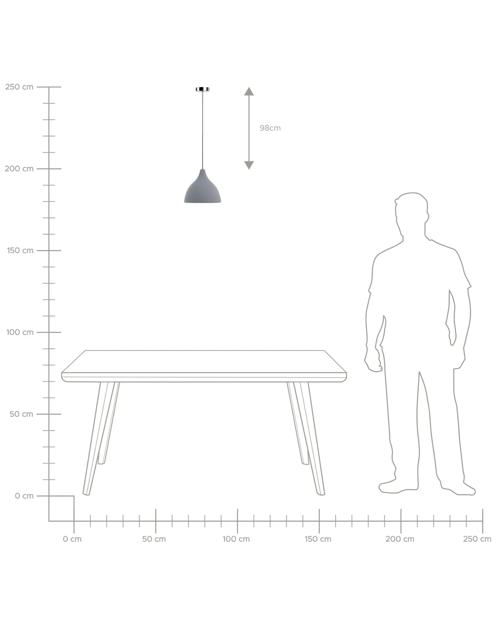 Pendant Lamp LAMBRO Concrete Light Grey_729819