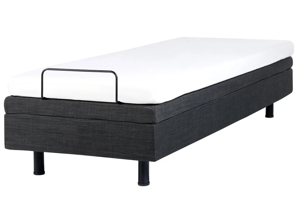 Nastavljiva postelja brez vzglavja Blago DUKE 80 x 200 cm Temno siva_951787