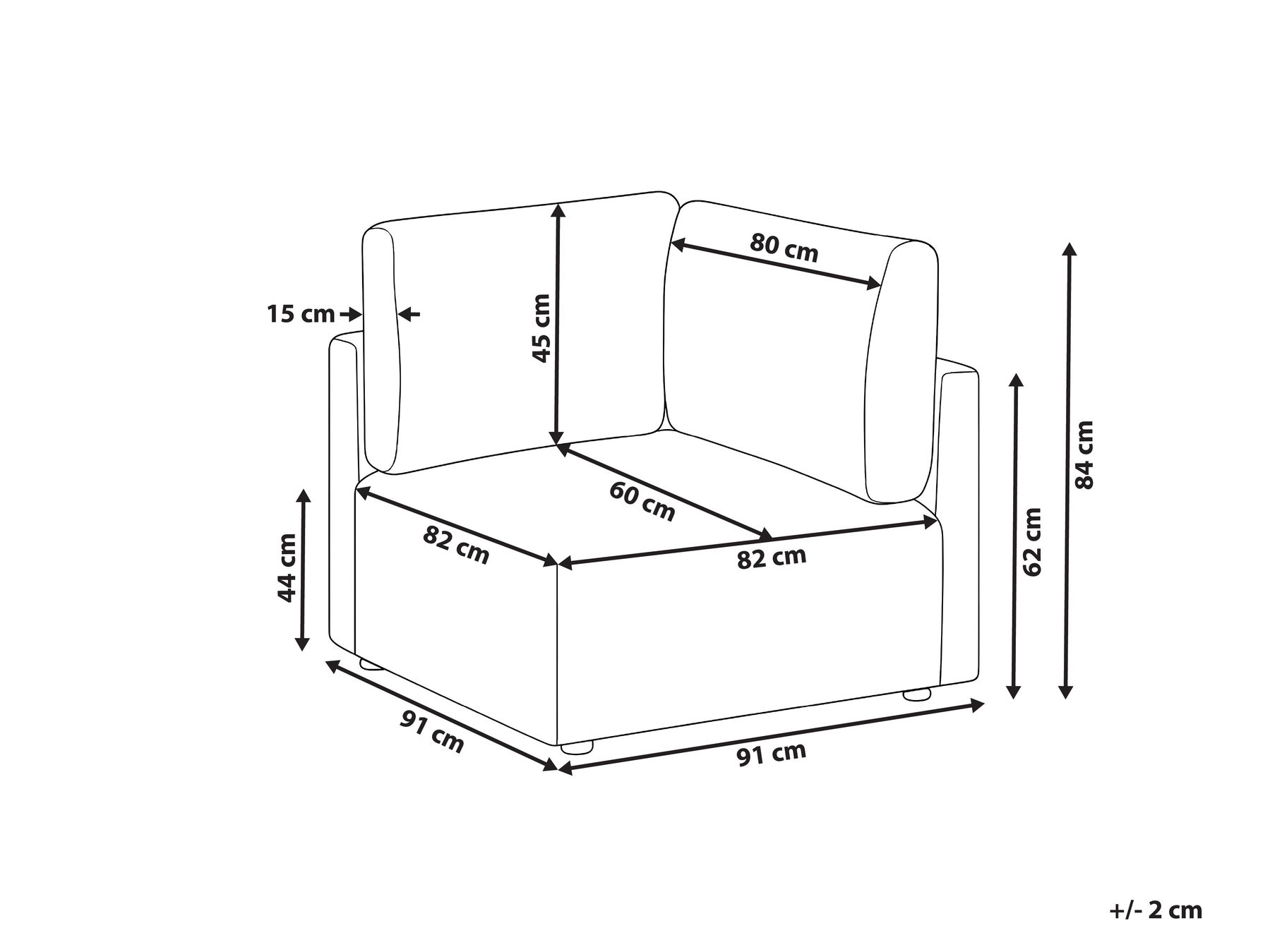 Corner Seat MESNALI Fabric Green_1046534