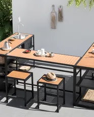 Garten-Barstuhl AVETRANA Metall Schwarz_933446