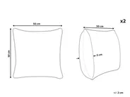 Set of 2 Decorative Cushions VERPIS 50 x 50 cm Cotton Blue Solid_940132