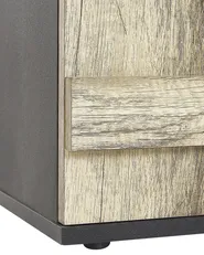 Bücherregal mit 4 Ebenen SALTER 163 cm Braun / Schwarz_778379