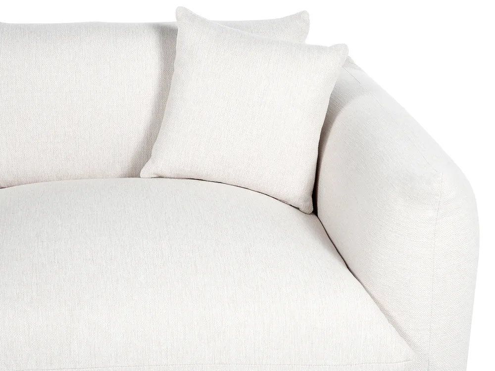 Sofa 3-Sitzer LUVOS Stoff Cremeweiß_885590