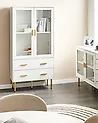 Vitrine mit Glastüren MILORA 80 cm Weiß