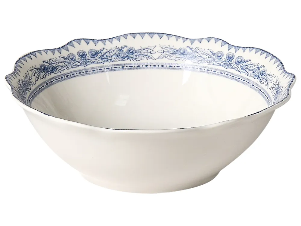 20-Piece Dinnerware Set BAY LEAF Porcelain White/Blue_1191722
