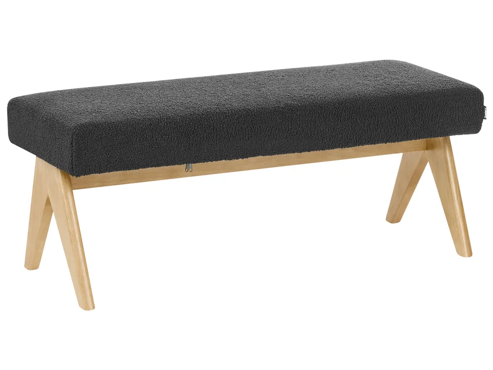 Sofa Set TAMRE Bouclé Schwarz / Hellbraun_985429