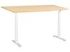Schreibtisch elektrisch höhenverstellbar DESTINAS 160 cm 72 cm Hellbraun / Weiß