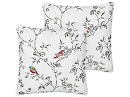Throw Cushion DILLENIA 45 x 45 cm Cotton White_1183772