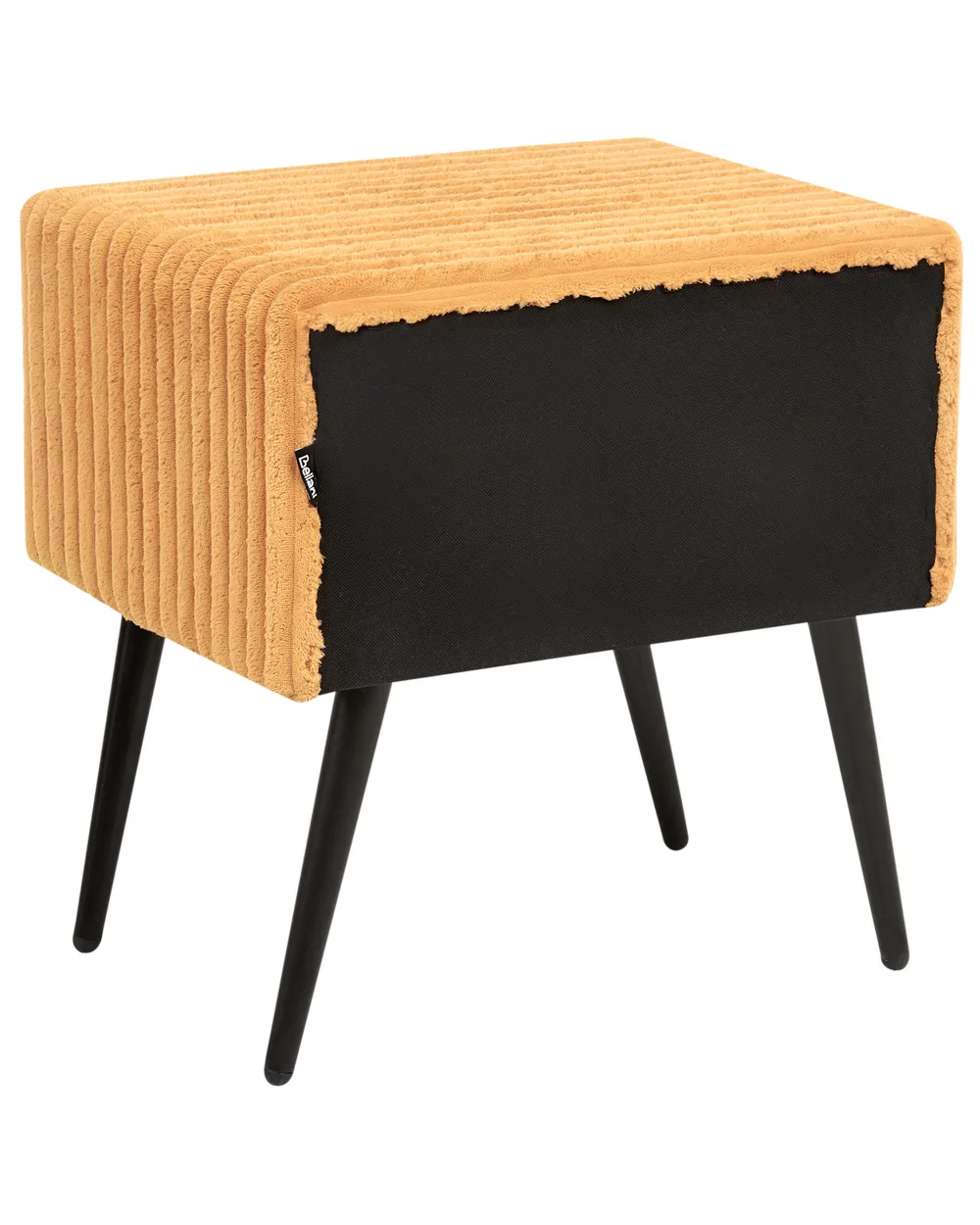 1 Drawer Bedside Table FLAYAT Corduroy Orange_968006