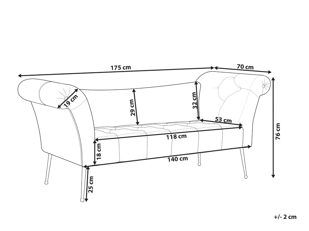 Chaiselongue NANTILLY Samtstoff Rosa_783061