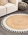 Teppich MARTS Weiß ø 140 cm Jute