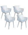 Gartenstuhl 4er Set PESARO Hellblau