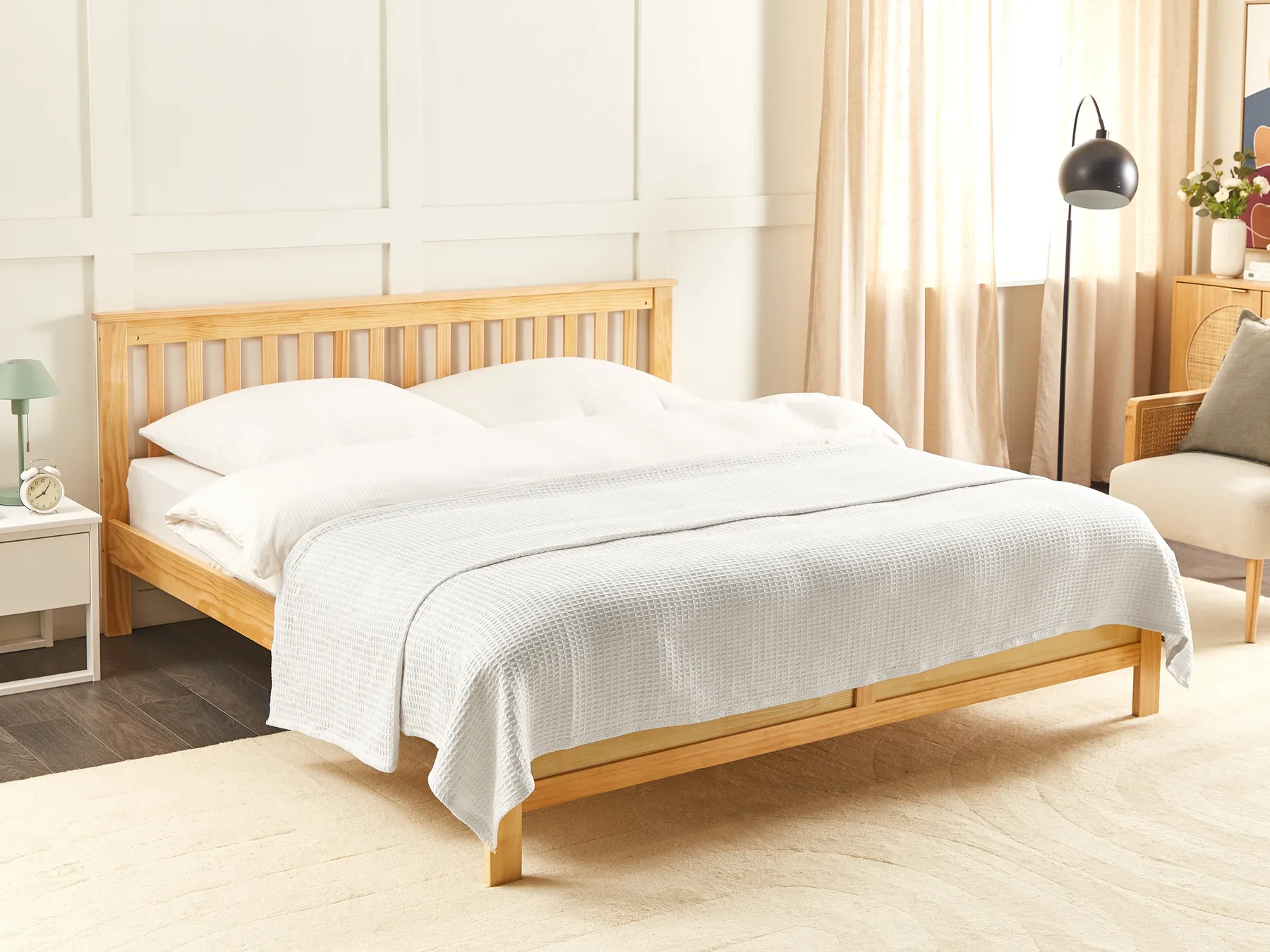 Tagesdecke RAGALA Baumwolle 220 x 240 cm Hellbeige_915499