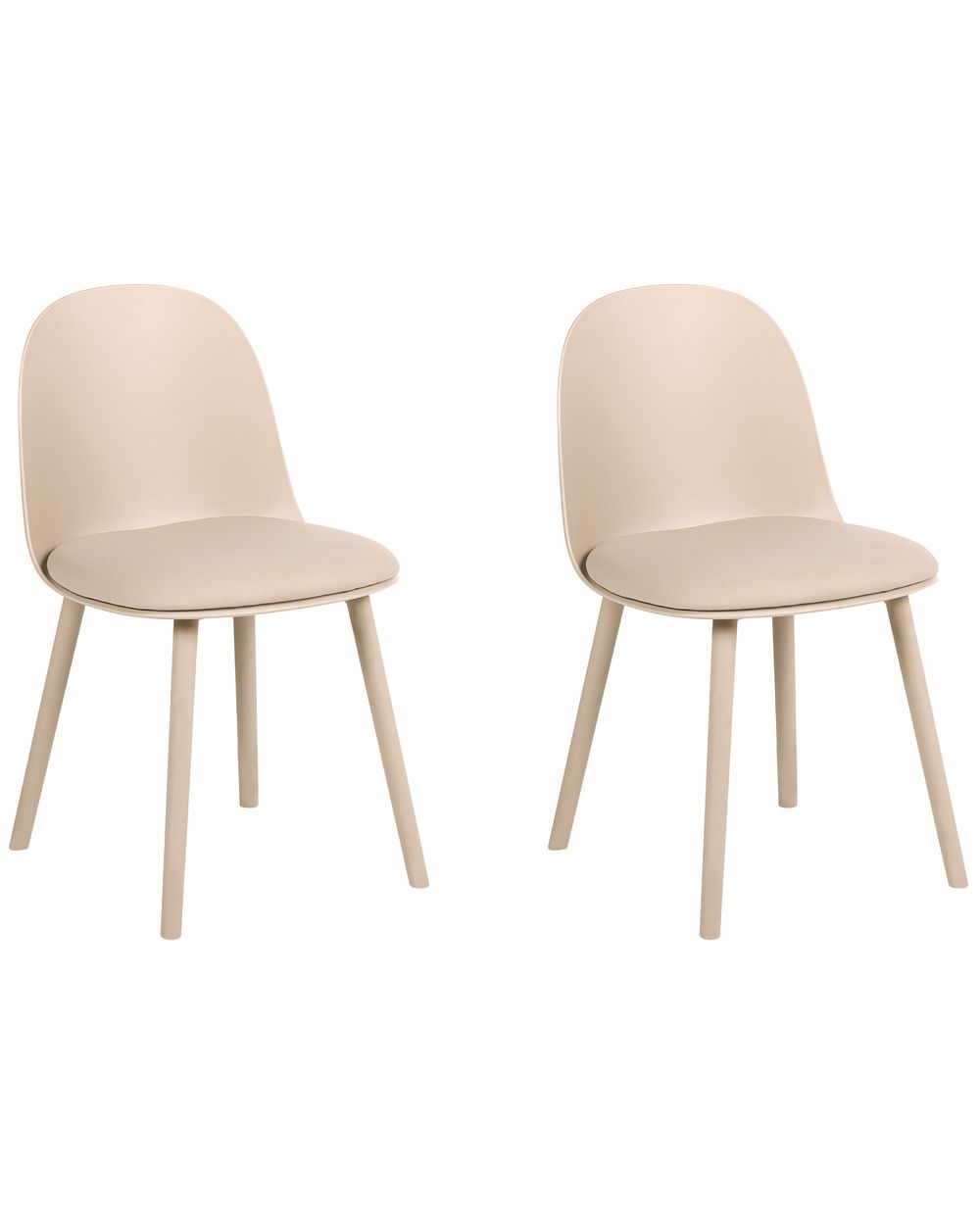 Esszimmerstuhl 2er Set ANKENY Kunstleder Beige