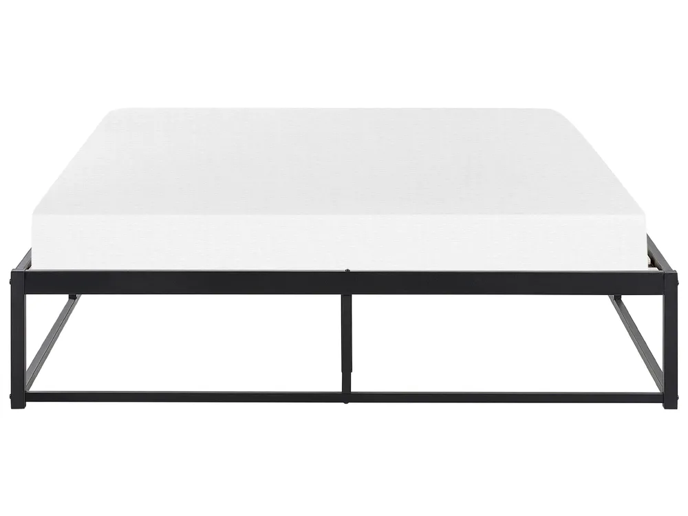Bed Metal VIRY 140 x 200 cm (EU Double) Black_894128