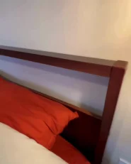Bett mit Lattenrost Kiefernholz GIULIA 160 x 200 cm Dunkelbraun_1001425