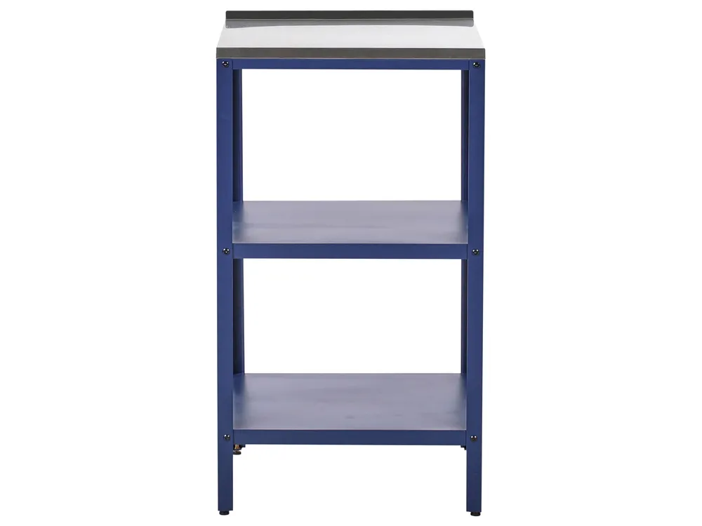Outdoor-Küche 3er Set mit Spüle VILAMA Blau Metall_974915