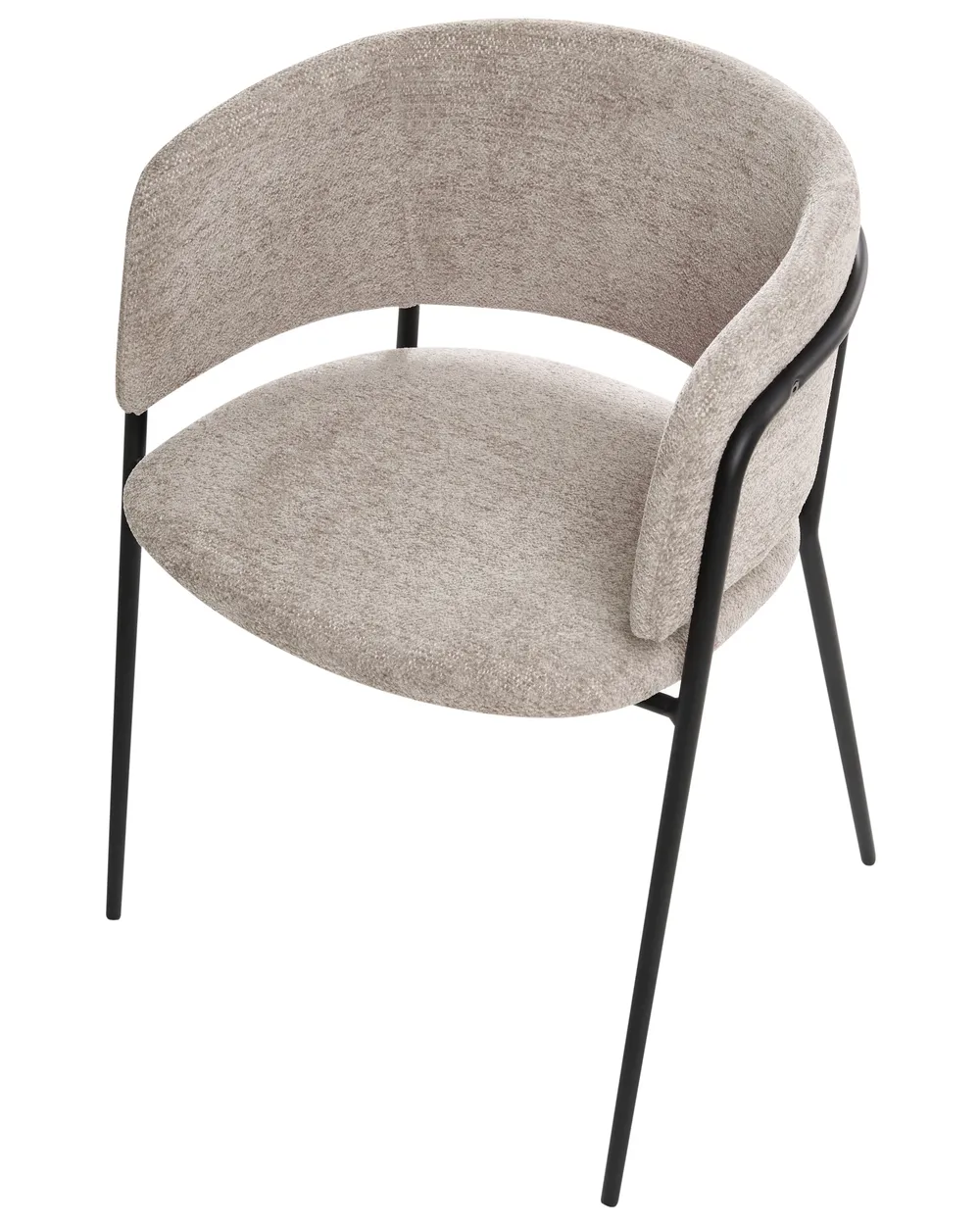 Set of 2 Dining Chairs SPRINGER Chenille Taupe_1040022