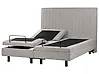 Bett verstellbar Stoff DUKE II 160 x 200 cm Hellgrau