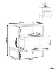 Nachttisch mit 1 Schublade CARAQUET Dunkelbraun_1023563
