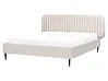 Bett mit Lattenrost Samtstoff BRIN 160 x 200 cm Beige