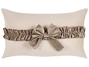 Dekokissen 2er Set BELLE 30 x 50 cm Samtstoff Hellbeige Ohne Muster_1168719