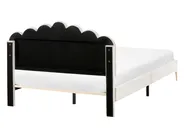 Bed Velvet SAUVIAN 140 x 200 cm (EU Double) Off-White_1014444