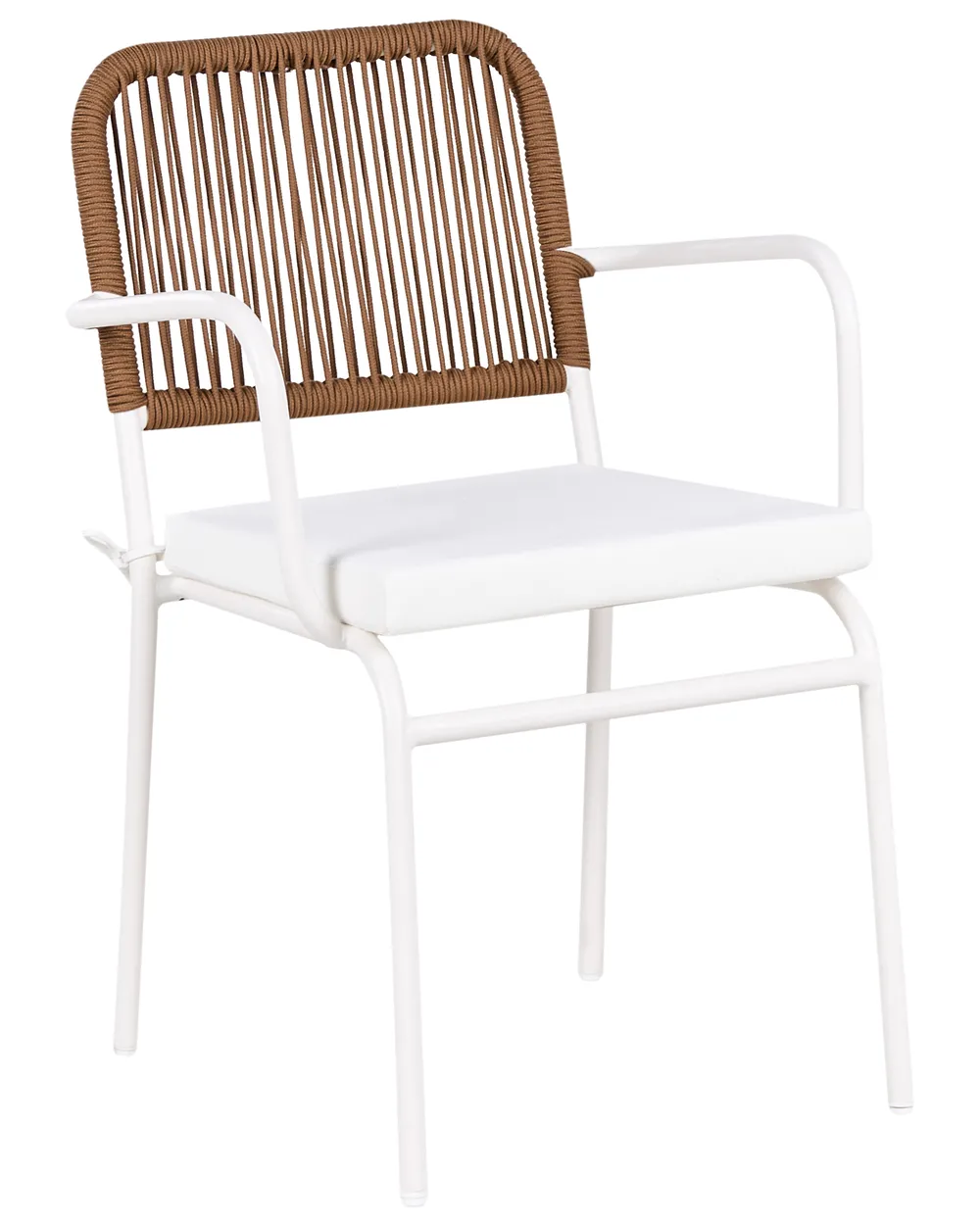Set mit 8 Stühlen und Sitzkissen TACENO Metall Weiß_1007676