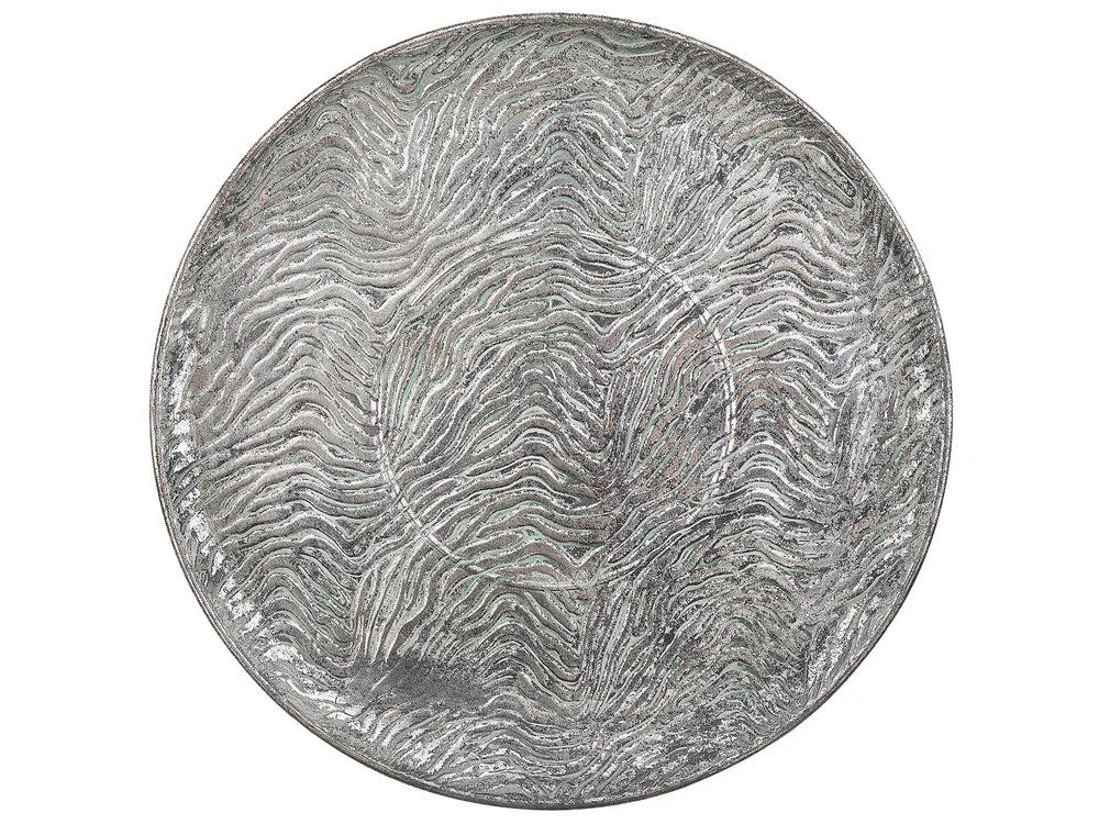 Dekotablett KITNOS Metall Silber