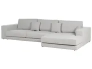 Corner Sofa 5 Seater LOFOTEN Fabric Light Grey Left Hand_900523