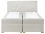 Divan Bed with Storage ESQUIRE Fabric Off-White 160 x 200 cm (EU King Size)_1016115