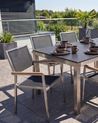 Gartenstuhl 6er Set GROSSETO Edelstahl Schwarz
