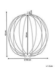 Hängende Gartendekoration LED HOSFOS 42 cm Weihnachtskugel Silber_950389