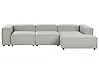 Modul Ecksofa 4-Sitzer ARDAL Stoff Hellgrau linksseitig