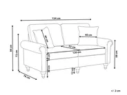Sofa 2 Seater GINNERUP Fabric Taupe_1035453