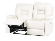 Sofa manuell verstellbar 2-Sitzer BERGEN Kunstleder Weiß_1066402